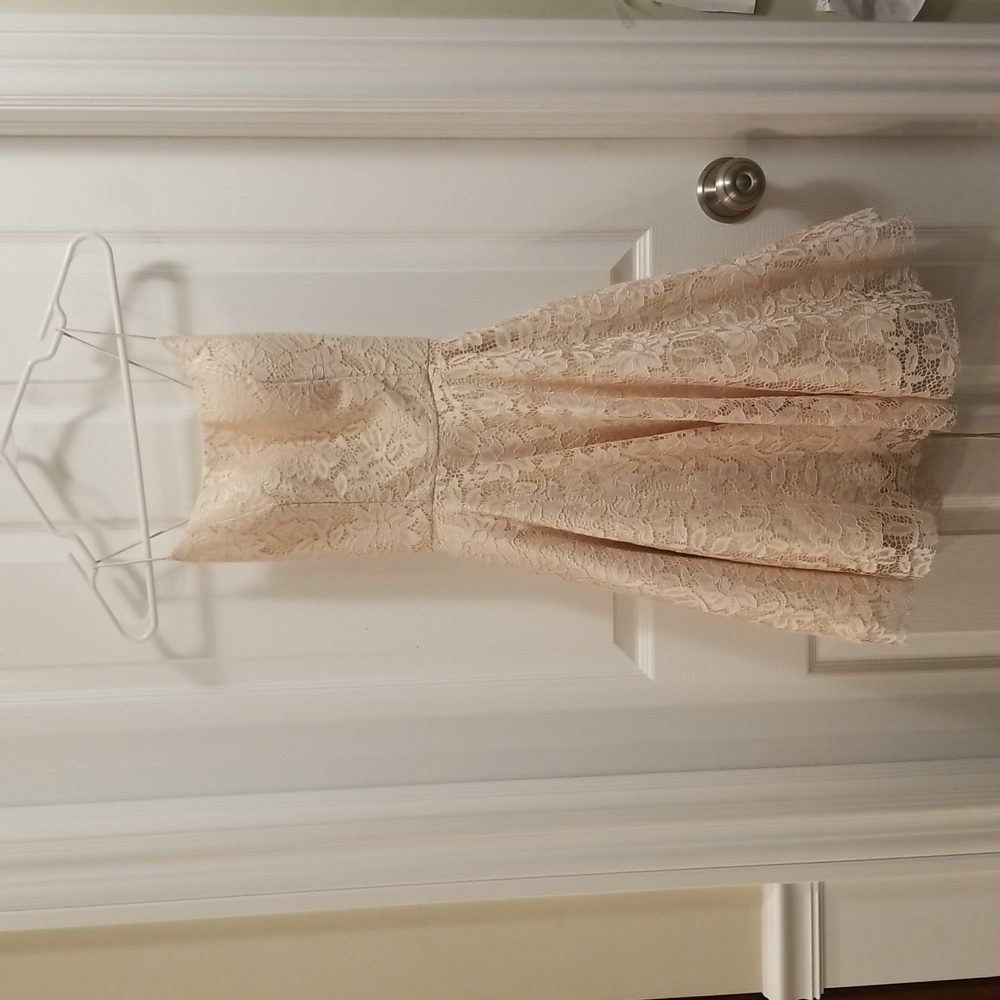 Satin and lace formal dress